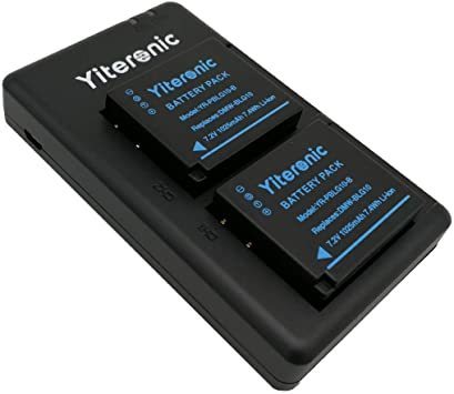 CELLONIC, Batteria per Fotocamera compatibile con Panasonic DMW-BLG10E, Lumix DC-TZ90, DMC-GX80 (7.4V, 980mAh) 2 Pezzi + Caricabatterie