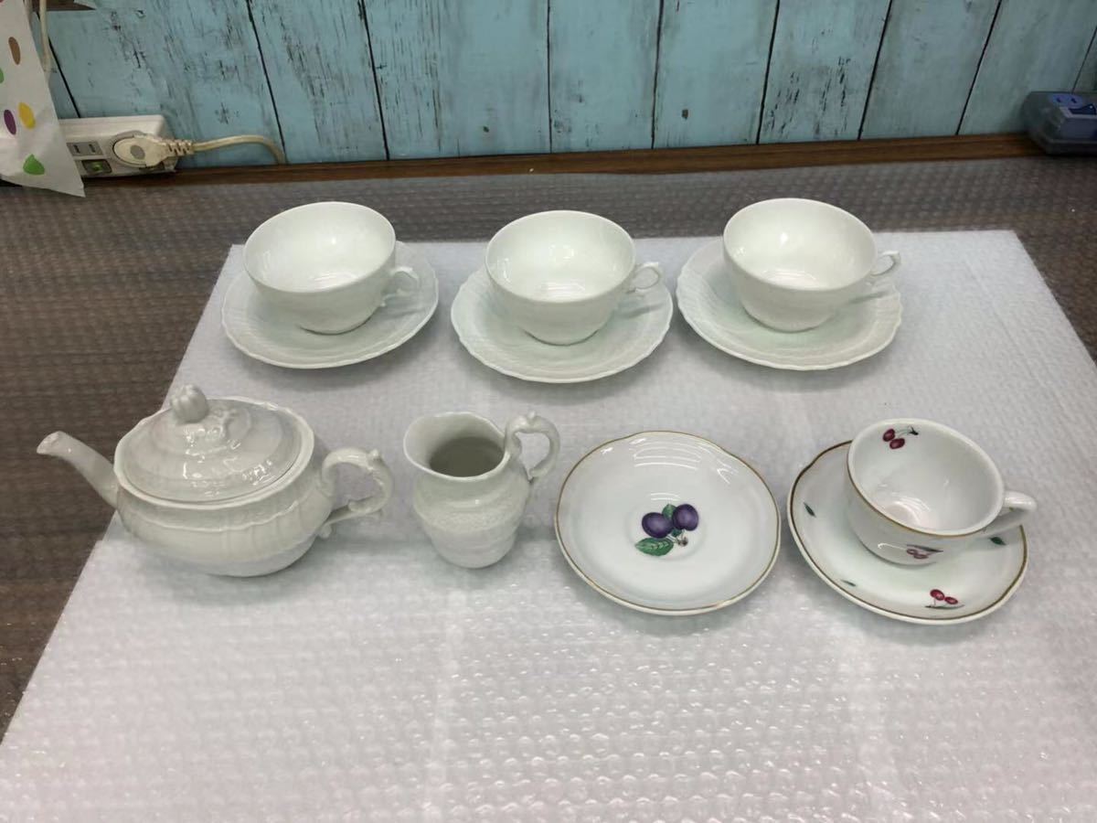 美品　Richard ginori リチャードジノリ　カップ&ソーサー ティーポット　など　まとめ売り　計11点　現状品(100s)210041876