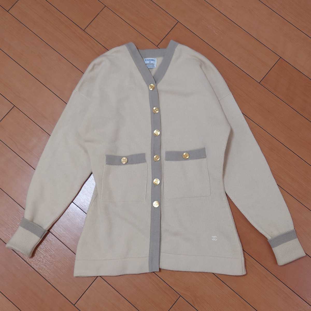 シャネル CHANEL ココマーク カシミヤ100％ カーディガン ニット 