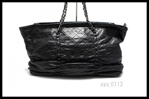 希少美中古■CHANEL 11番台 マトラッセ レザー チェーンショルダーバッグ シャネル■0325co25-4