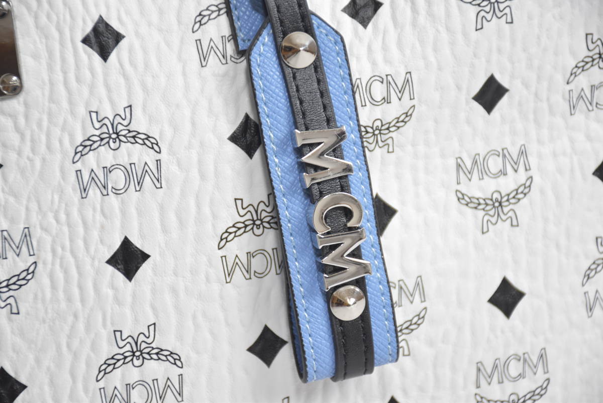 MCM エムシーエム モノグラム トートバッグ 白 ホワイト系(かばん 