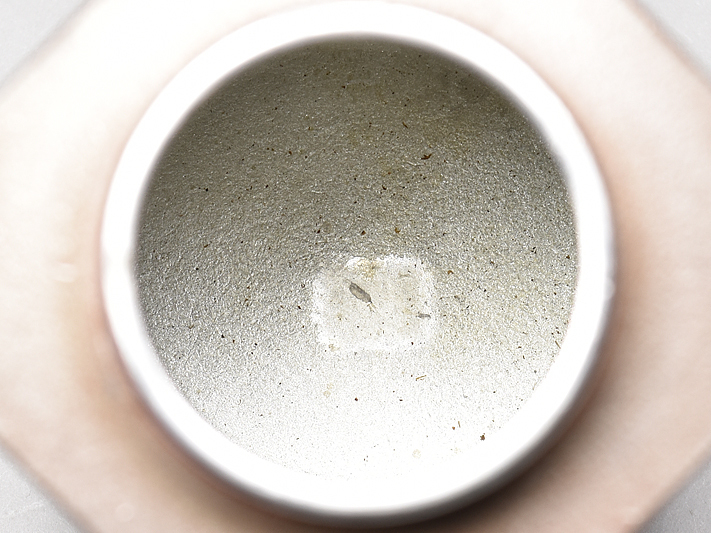 志扛 造 純錫製 赤漆八角式 茶歌文 茶入 共箱 】