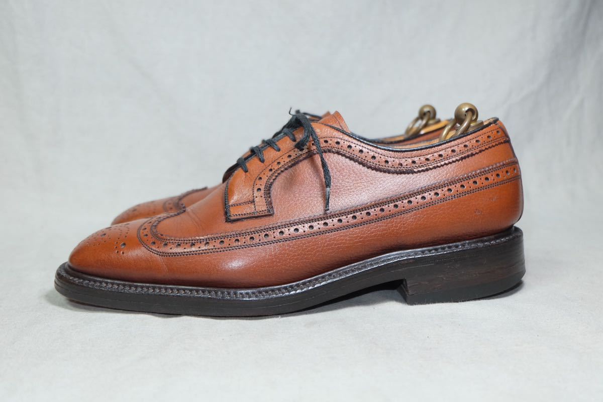希少美品British vintage shoes グレインレザー使用 堅牢なウィング