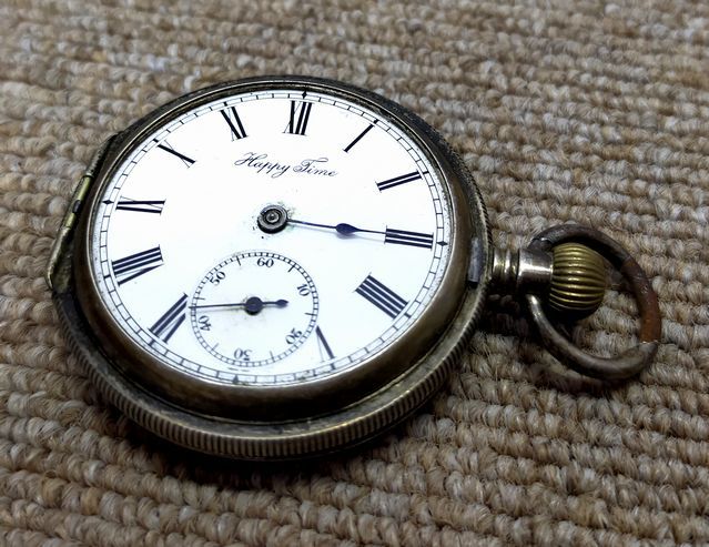 NK472】ジャンク品 精工舎 懐中時計 HAPPY TIME ムーブメント 手巻き