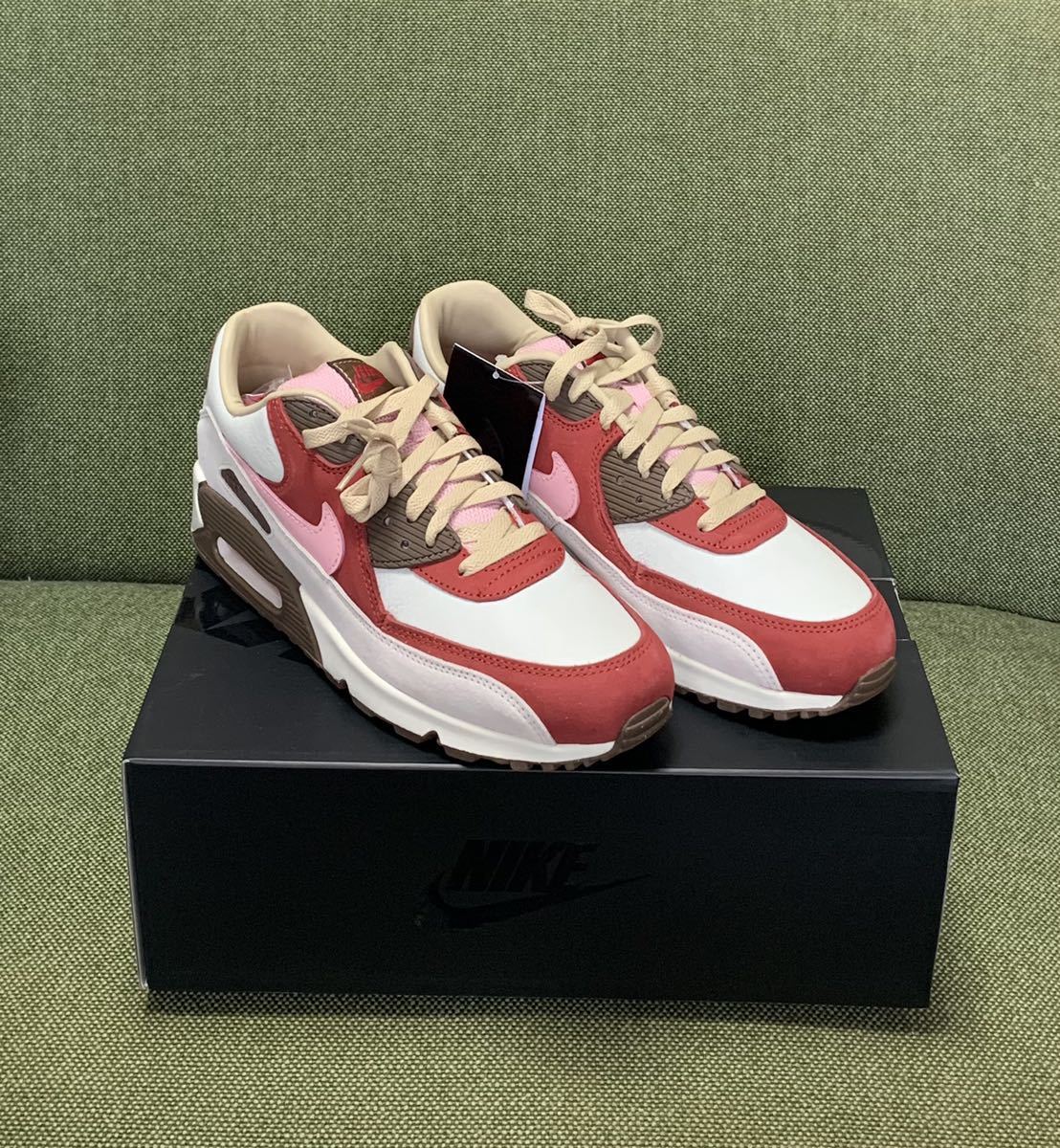 新品 27.5cm US9.5 NIKE AIR MAX 90 NRG BACON ナイキ エアマックス ベーコン 復刻 DQM SAIL/SHEEN-STRAW-MEDIUM BROWN 2021 CU1816-100