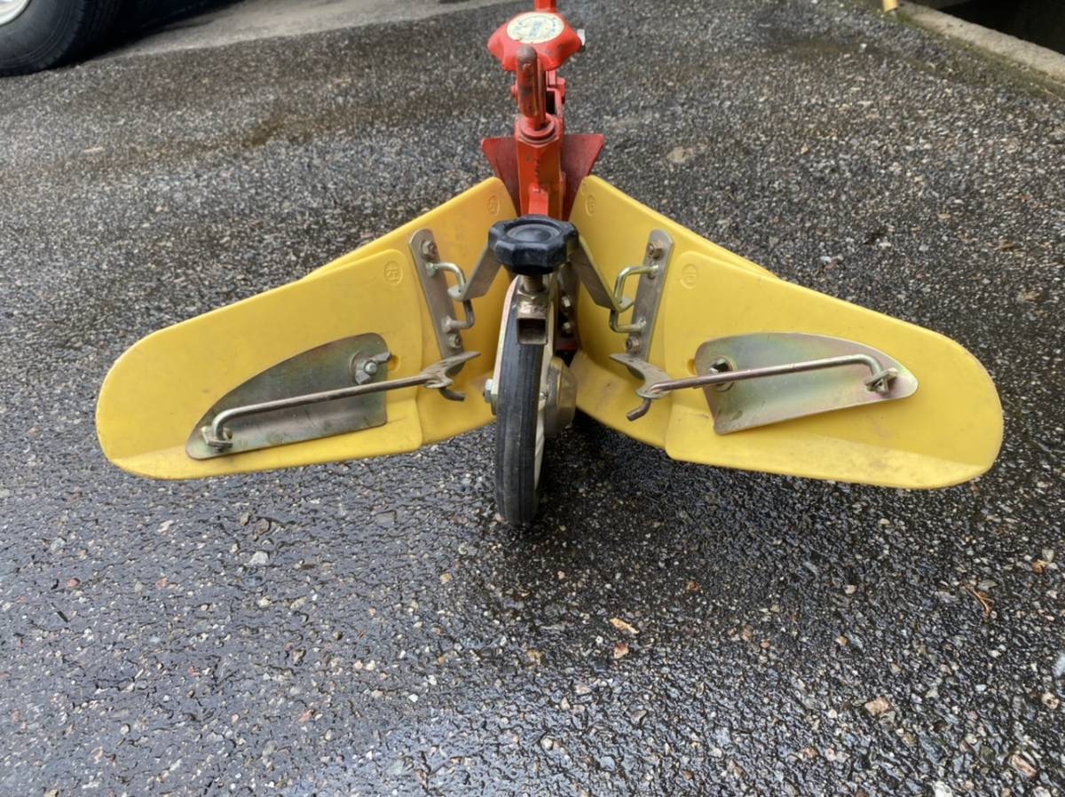中古 イエロー培土器 耕うん機 耕運機 管理機 パーツ 畝立て アタッチメント_4