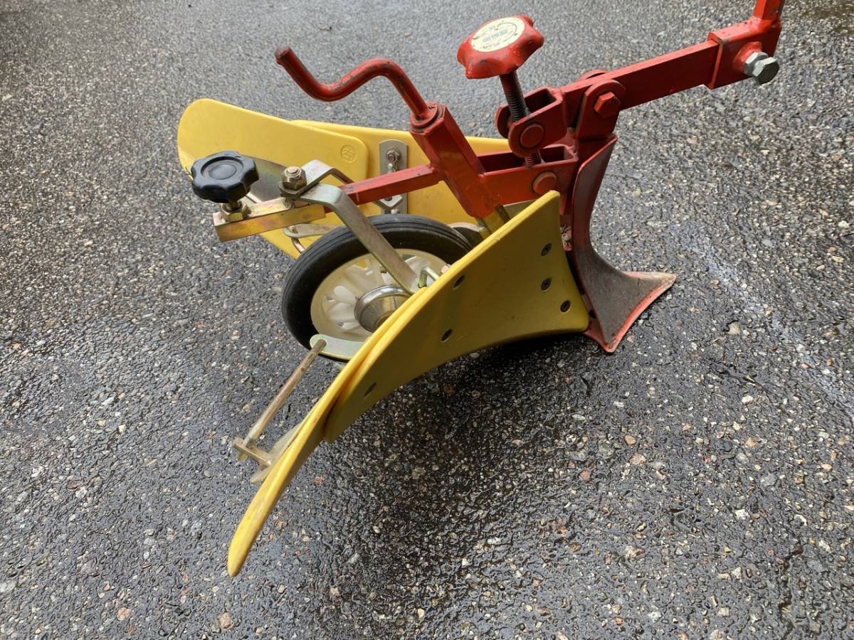 中古 イエロー培土器 耕うん機 耕運機 管理機 パーツ 畝立て アタッチメント_5