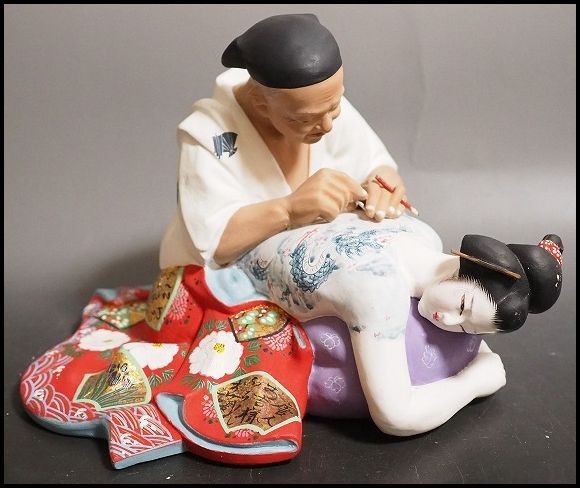 稀少珍品 博多人形 老彫師 遊女春画 裏隠し春画人形 骨董 古美術