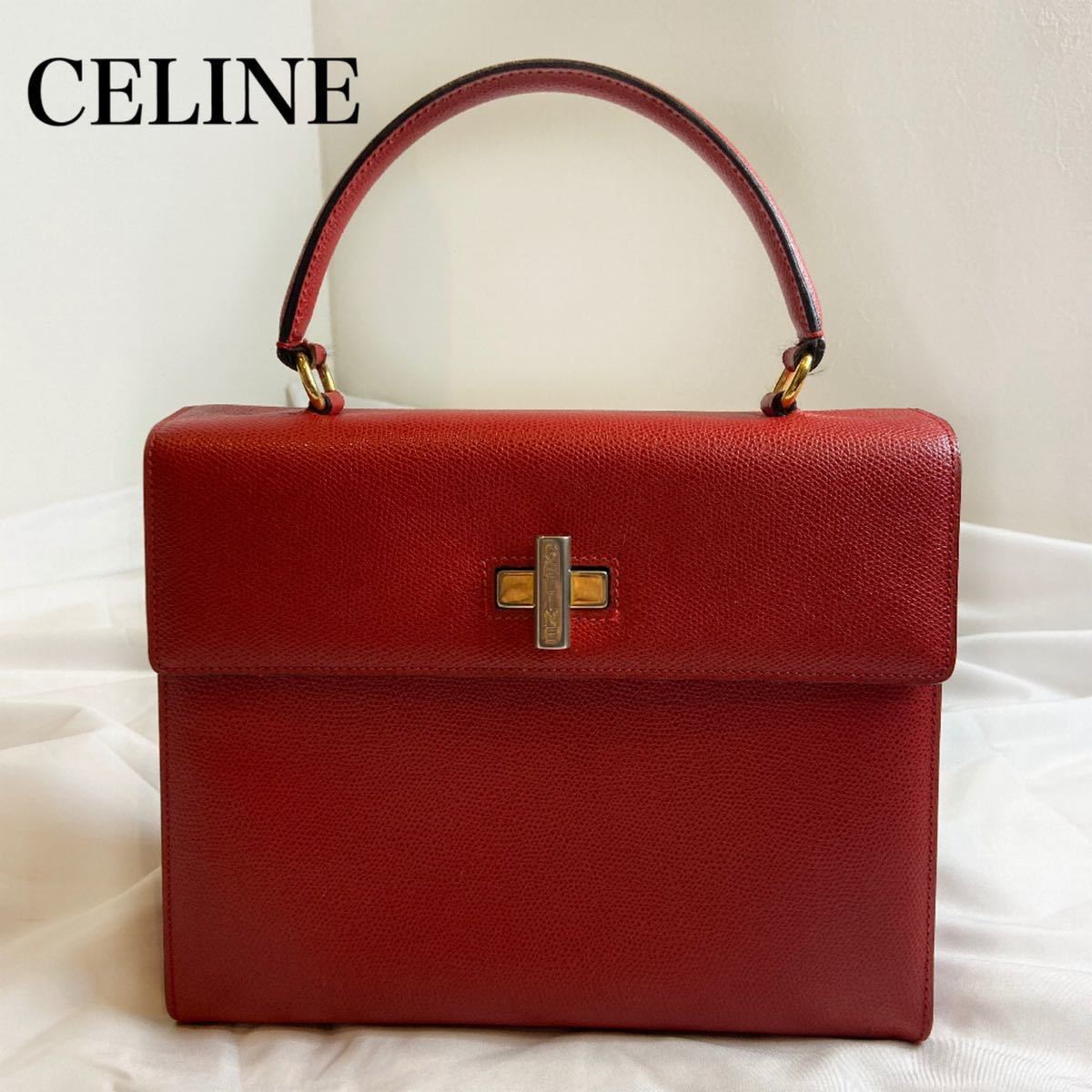 セリーヌ CELINE マカダム レザー トートバッグ 1円スタート オールド 