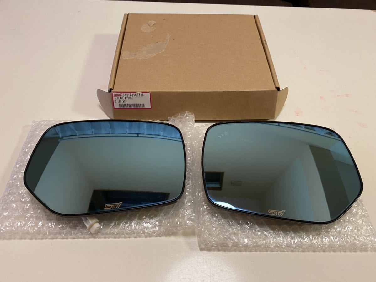スバル STIアンチグレアドアミラーASP付車用2セット(左一枚割れ) STI
