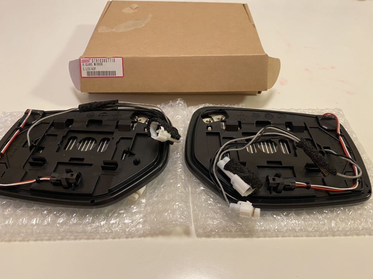 スバル STIアンチグレアドアミラーASP付車用2セット(左一枚割れ) STI