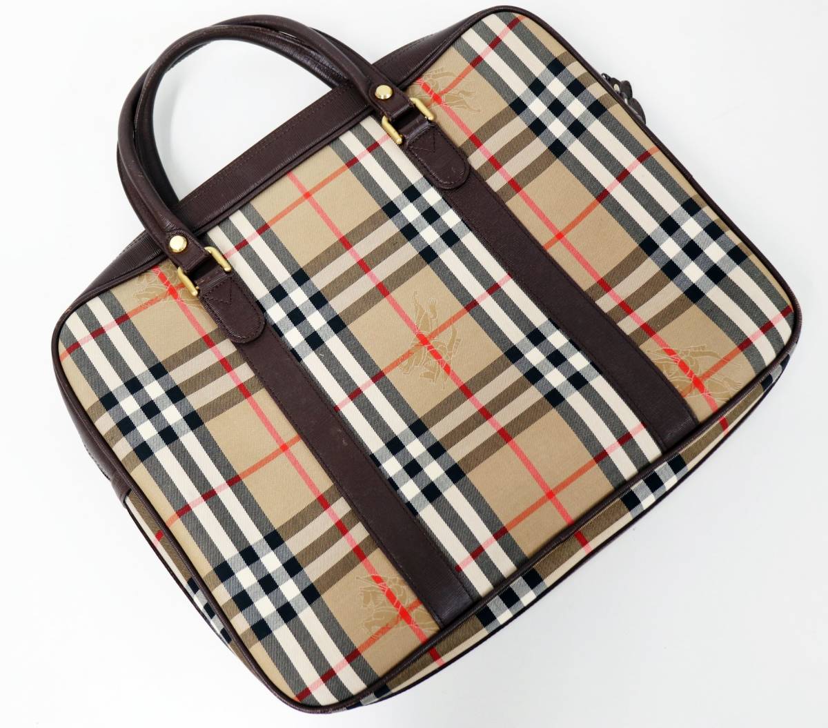 バッグ バーバリー BURBERRY Banner 三越伊勢丹の 0 ◯佐川100サイズ K3s50 Burberrys ハンドバッグ ビジネスバッグ 内部カビあり バーバリーチェック 