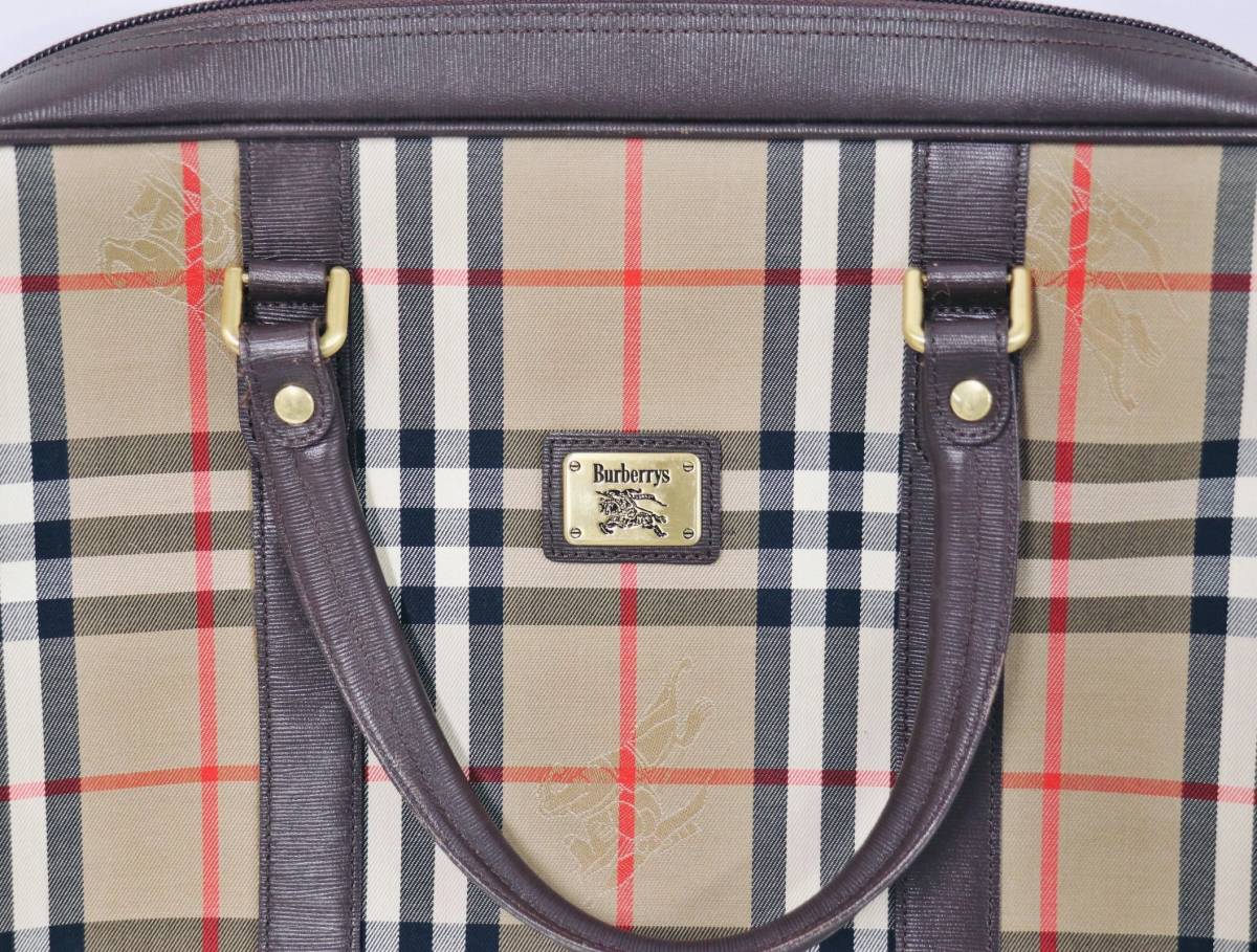 バッグ バーバリー BURBERRY Banner 三越伊勢丹の 0 ◯佐川100サイズ K3s50 Burberrys ハンドバッグ ビジネスバッグ 内部カビあり バーバリーチェック 
