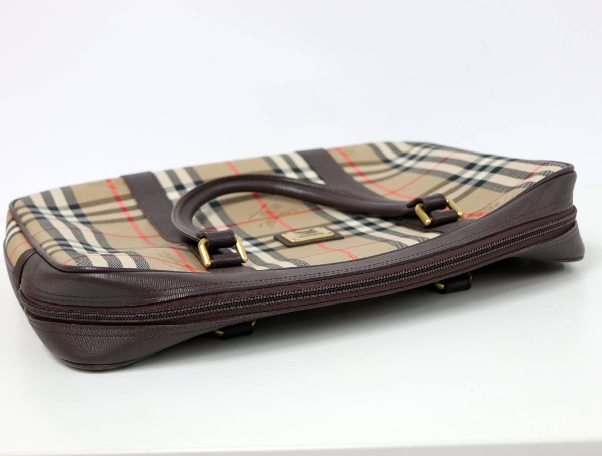 バッグ バーバリー BURBERRY Banner 三越伊勢丹の 0 ◯佐川100サイズ K3s50 Burberrys ハンドバッグ ビジネスバッグ 内部カビあり バーバリーチェック 