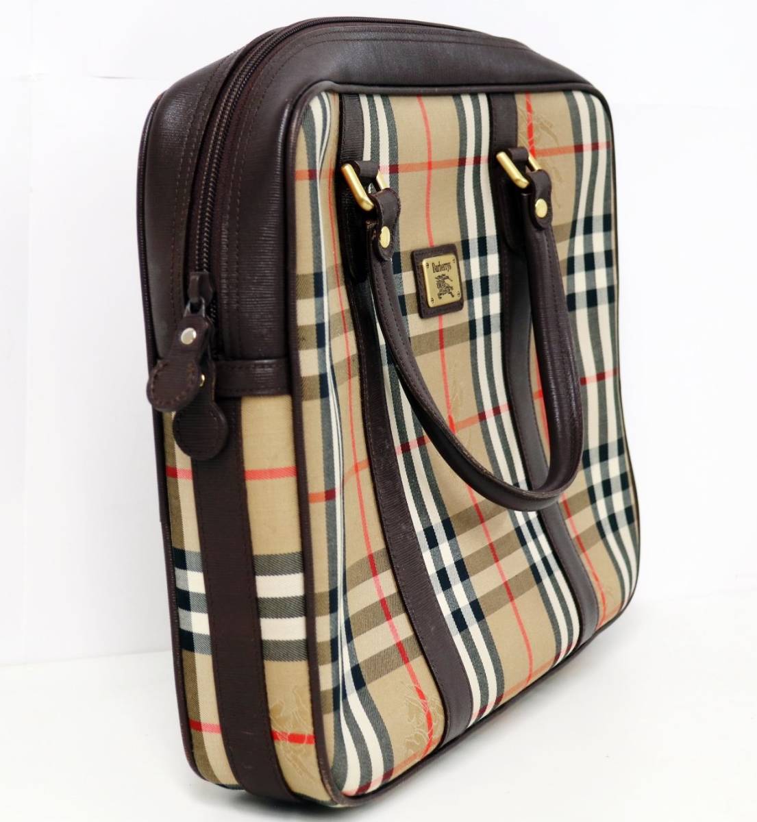 バッグ バーバリー BURBERRY Banner 三越伊勢丹の 0 ◯佐川100サイズ K3s50 Burberrys ハンドバッグ ビジネスバッグ 内部カビあり バーバリーチェック 