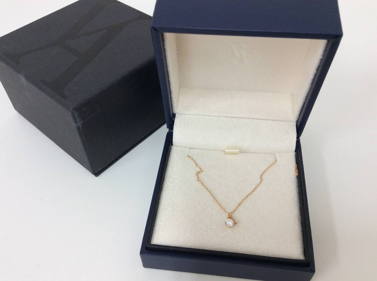 □952 ヴァンドーム青山 ネックレス ゴールド K18YG ダイヤ 0.13ct 約 