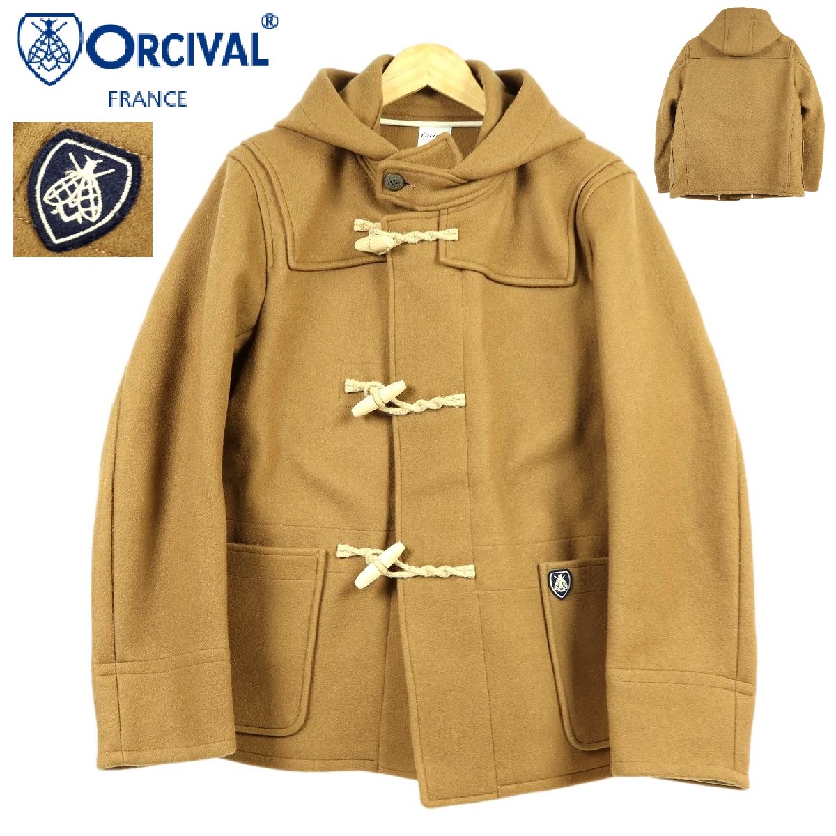 【B1065】【新品同様】【定価38，060円】ORCIVAL オーチバル オーシバル ダッフルコート ウールコート ショートコート RC-8359 サイズ4