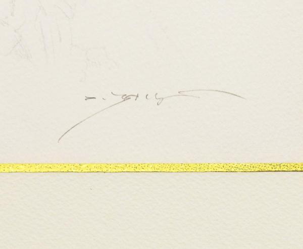 直筆サイン 真作WISH藤井勉 真作WISH藤井勉「願い」リトグラフ - Yahoo