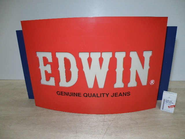 61 EDWIN エドウィン 電飾 看板 / ジーンズ 服飾 古着屋 広告 61 EDWIN エドウィン 電飾 看板 / ジーンズ 服飾 古着屋 広告