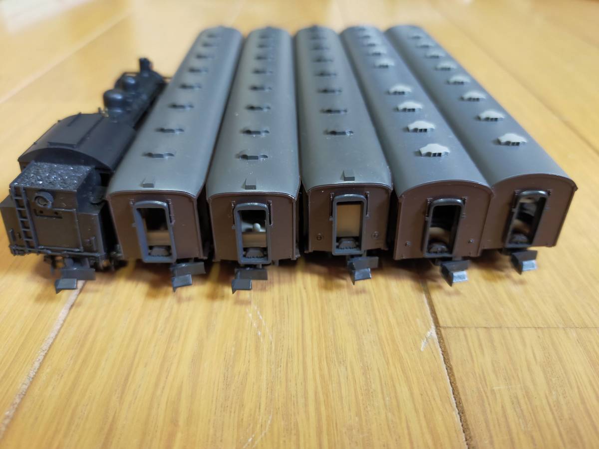 C11 : ジャンクNゲージ 旧型客車5両＋C11蒸気機関車セット Nゲージ