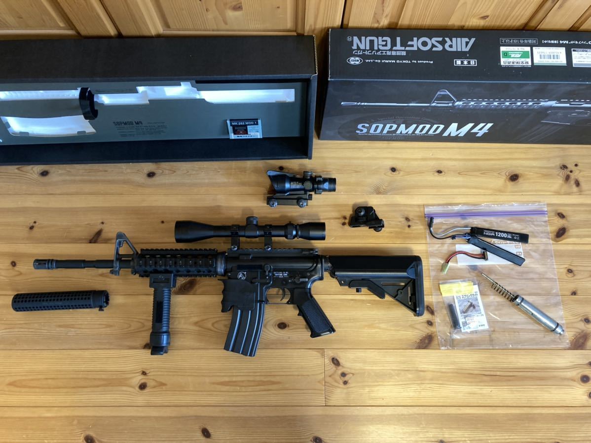東京マルイ SOPMOD M4 初速95m/s リコイルオミット済 オプション多数付