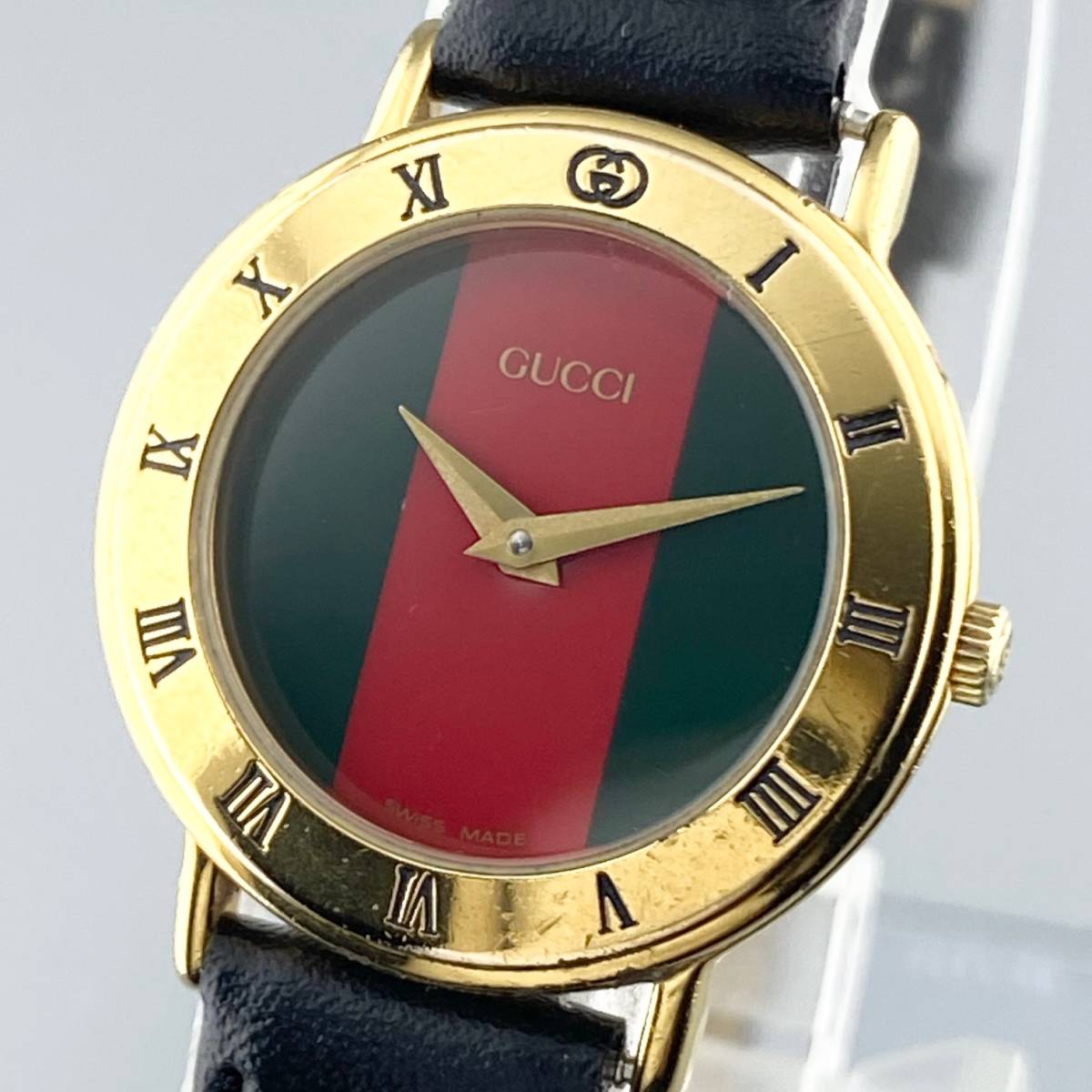 グッチ GUCCI 腕時計 - 可動品GUCCI⁄グッチ3000.2.M GGロゴ有 ローマ