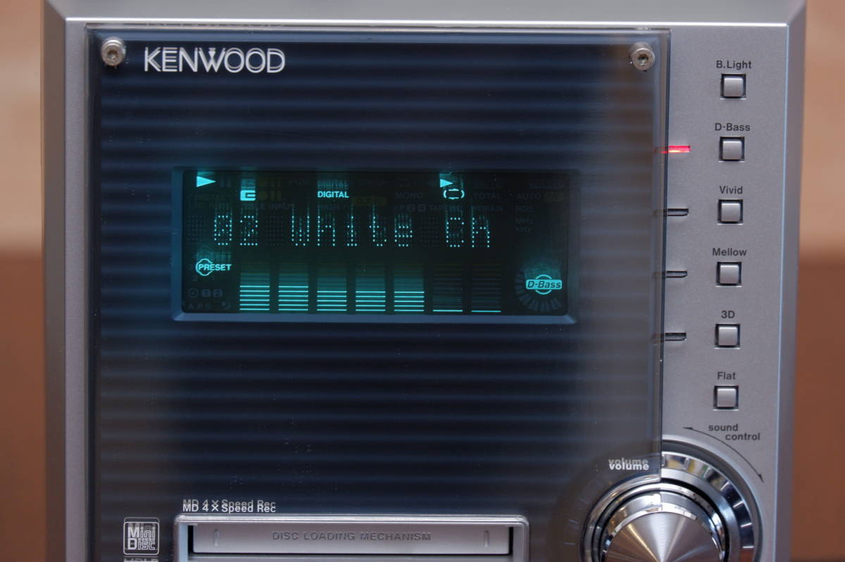 KENWOOD RXD-SL3MD CD/MD/TUNER/TAPE シルバー カセットテープ