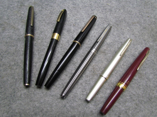ジャンク 万年筆 6本 14K 18K SHEAFFER／PLATINUM／MONTBLANC 他