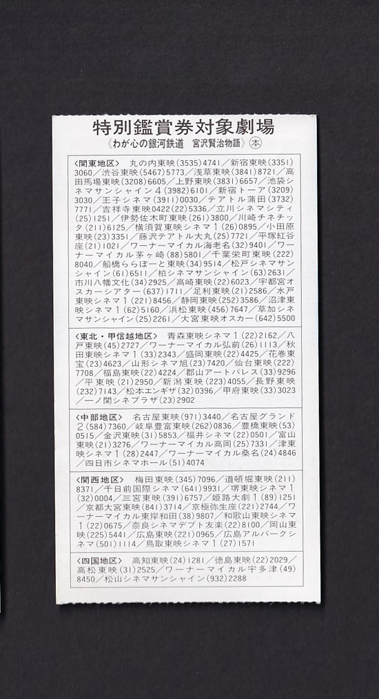 半券 緒形直人 わが心の銀河鉄道 宮沢賢治物語 大森一樹監督 映画関連グッズ 売買されたオークション情報 Yahooの商品情報をアーカイブ公開 オークファン Aucfan Com
