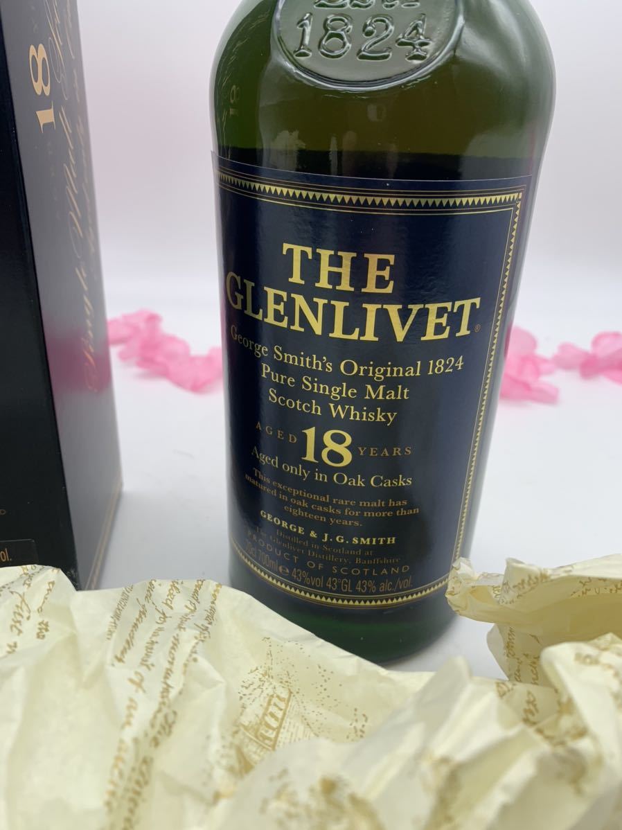 古酒 THE GLENLIVET（グレンリベット）18年 43％ 700ml 箱付き 旧