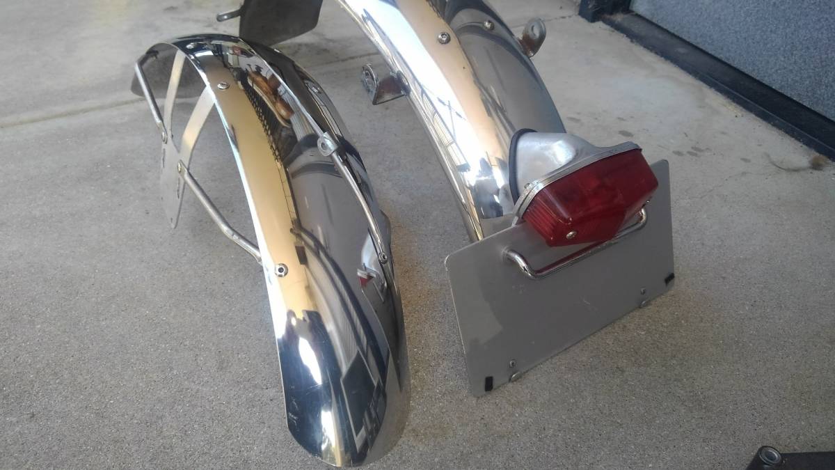 SR400 1JR RH01J SR500 フロントフェンダー　リアフェンダー SR400 SR500 オフィシャル ステンレス ショートフロントフェンダー