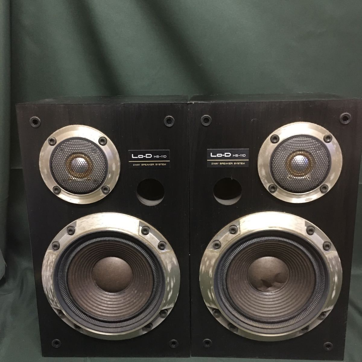Lo-D 日立 HS-11D ギャザードエッジ 小型2WAY スピーカーシステム ペア