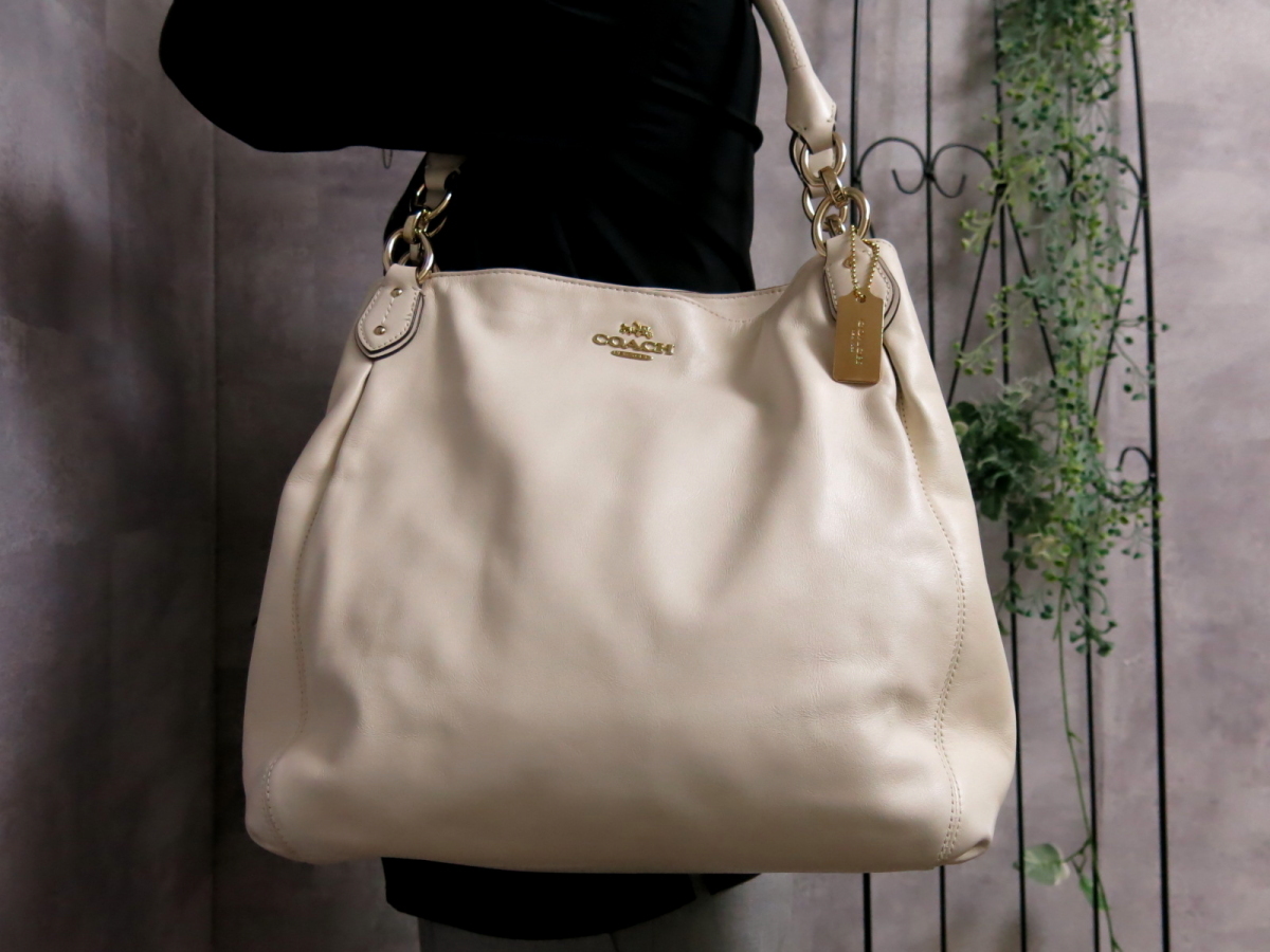 ○美品○COACH コーチ○コレット F33393○レザー 本革○ゴールド金具 