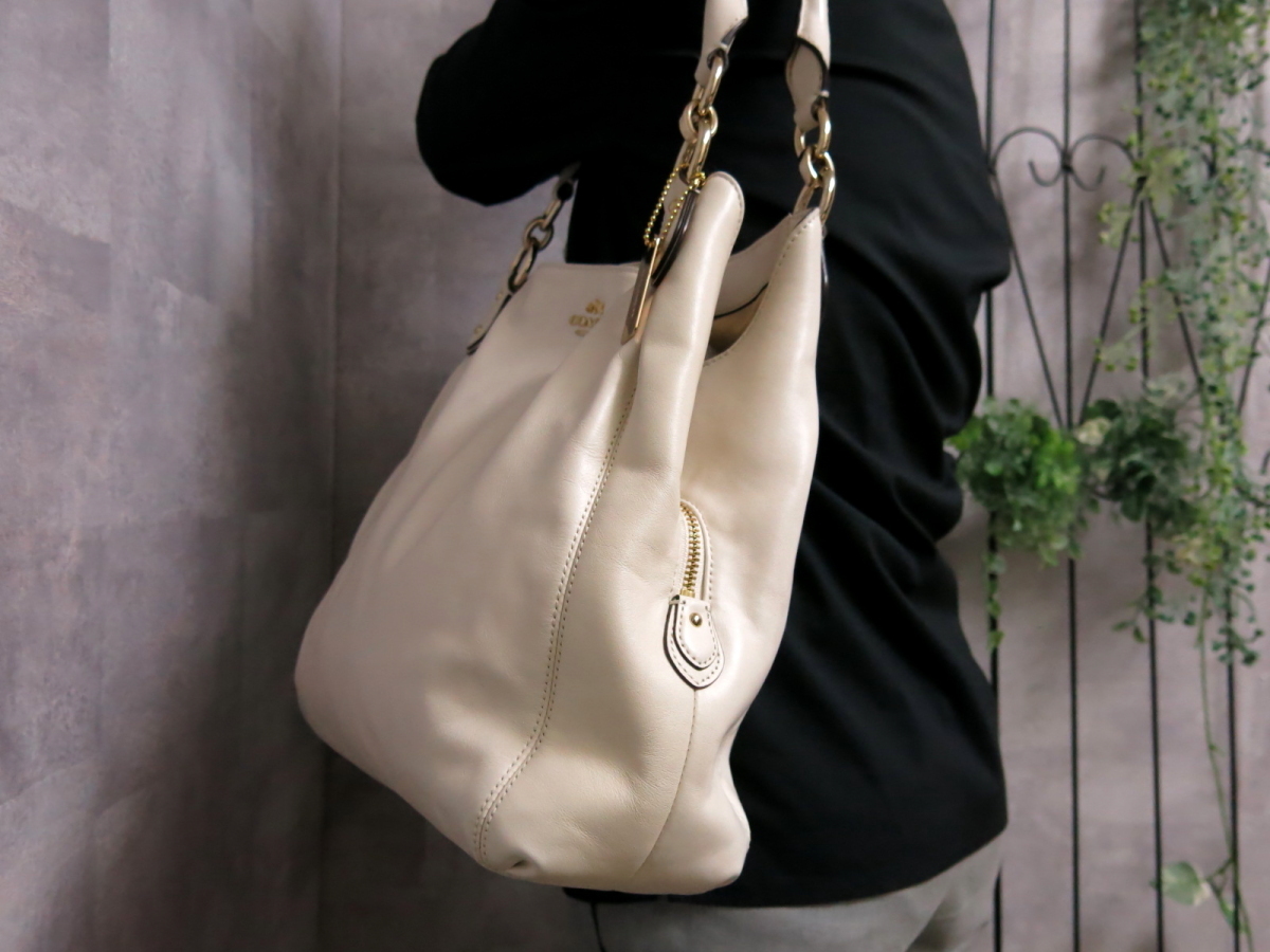 ○美品○COACH コーチ○コレット F33393○レザー 本革○ゴールド金具 