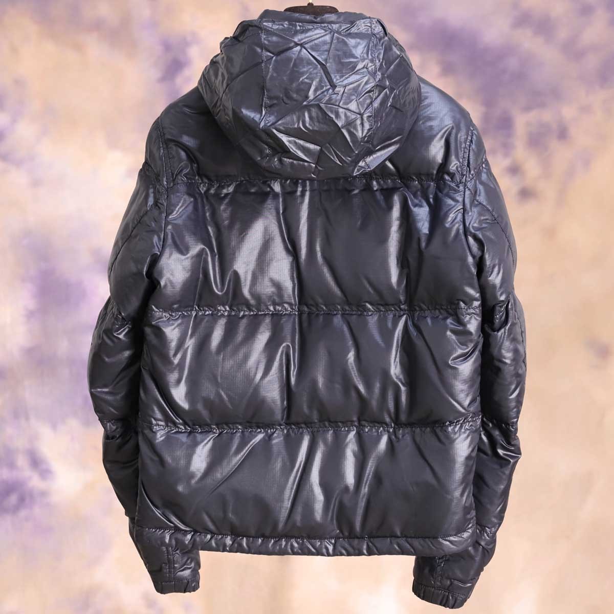 本物 超美品 プラダ 収納フード付き テクニカルファブリック ダウン 