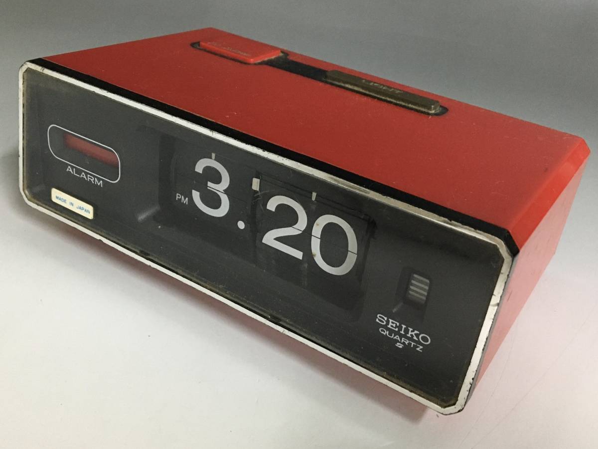 D-8】（ジャンク）パタパタ時計 昭和レトロ 置時計 SEIKO レトロ