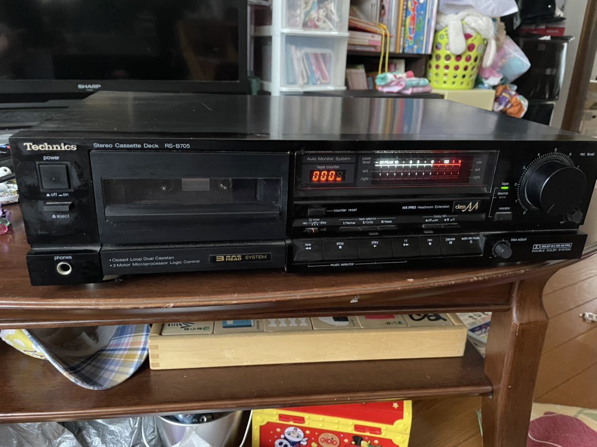 Technics 3ヘッドカセットデッキ RS-B705(動作品） カセットデッキ