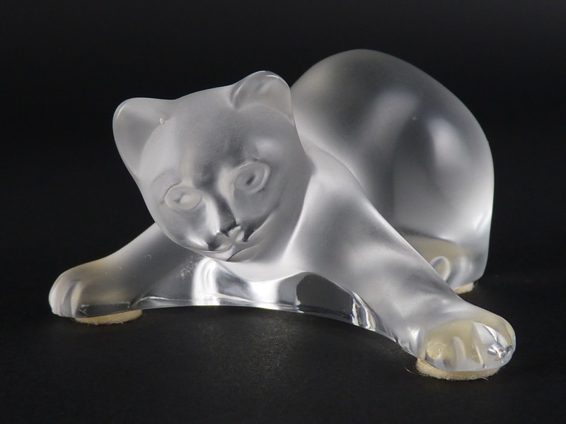 激安大特価，豊富な 【都屋】23 LALIQUE ラリック クリスタル 猫 置物