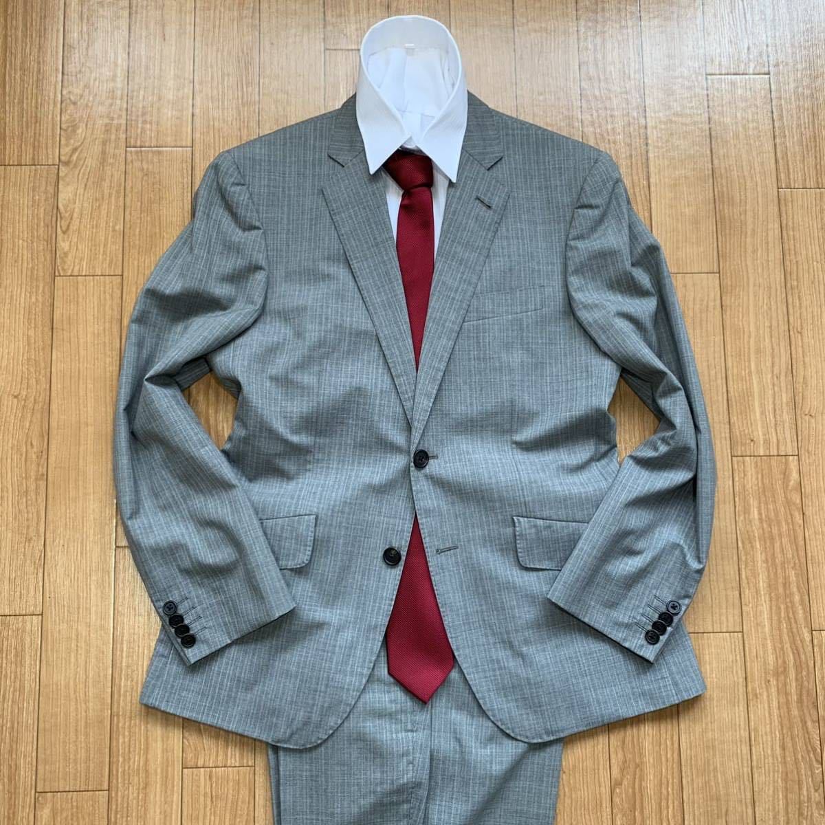 ポールスミス グレー Paul smith ストライプ柄 セットアップ スーツ