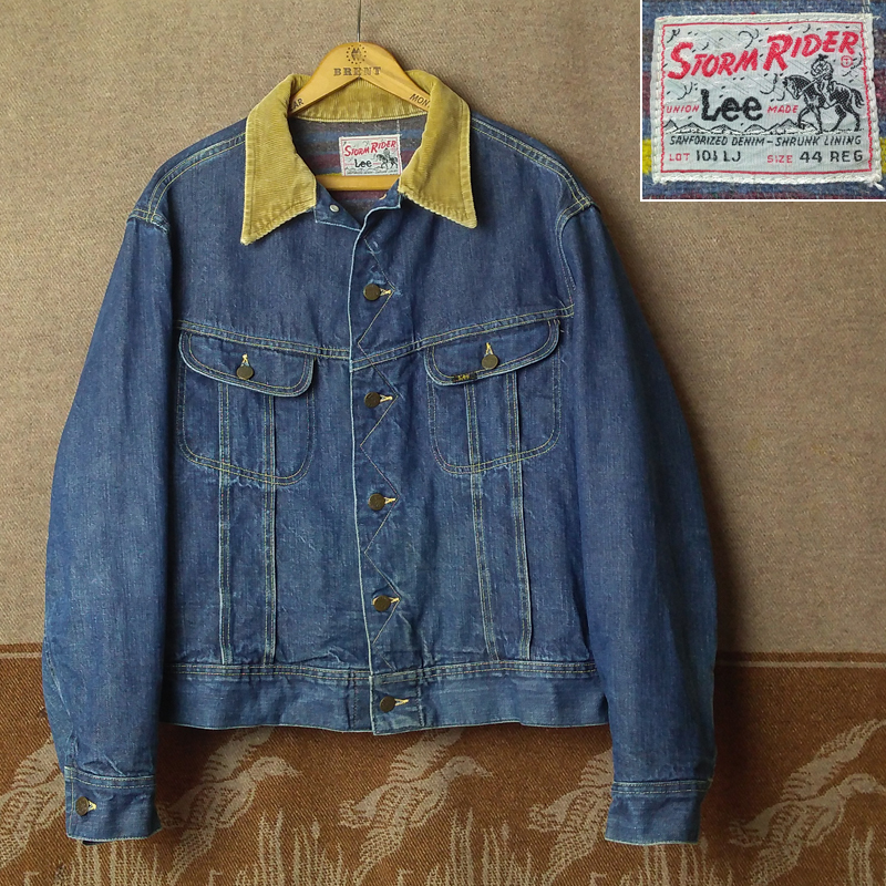 T表記 【Lee STORM RIDER】50s 101LJ Denim Jacket/50年代 ストームライダー デニム ジャケット トラッカー Lee RIDERS JACKETデニムジャケット LOT.10411