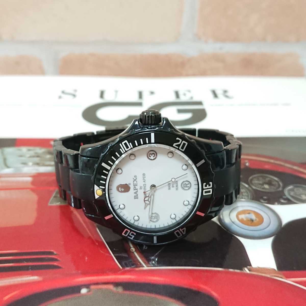 ☆美品 廃盤 ベイシング エイプ BAPEX サルマリーナ メンズ 腕時計 