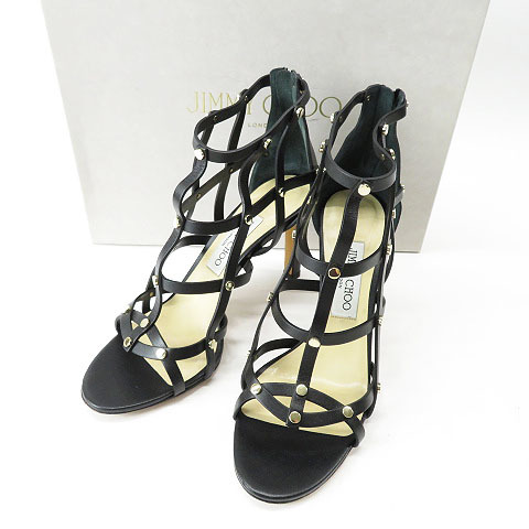即決】JIMMY CHOO ジミーチュウ サンダル TINA CWZ ブラック系 38