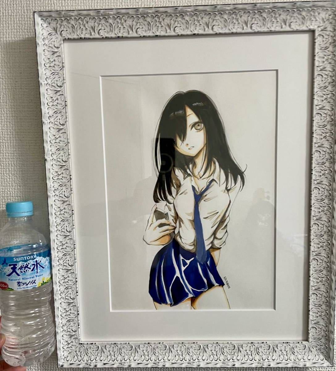 値引き】五十嵐 藍 先生 直筆原画サイン付き 額縁付き 五十嵐藍 鬼灯 