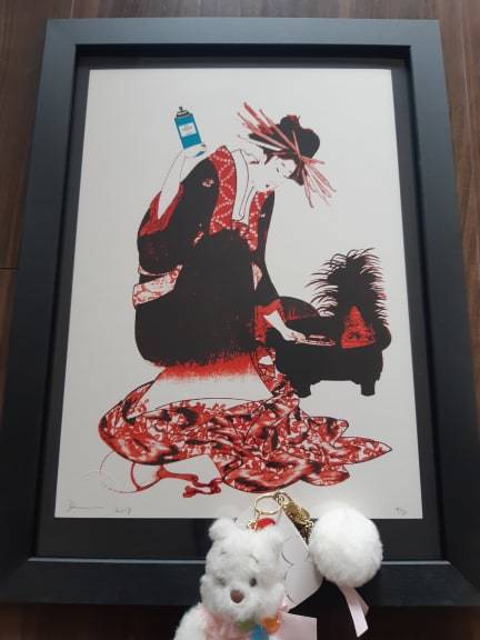 額付☆DEATH NYC LVPOP☆ not kaws dolk banksy ポスター☆2017☆ NYC