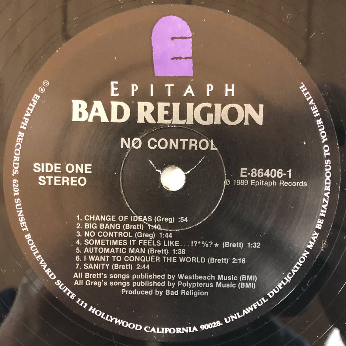 Bad No Religion Control - | Music CONTROL NO RELIGION ⁄ LPBAD eBay