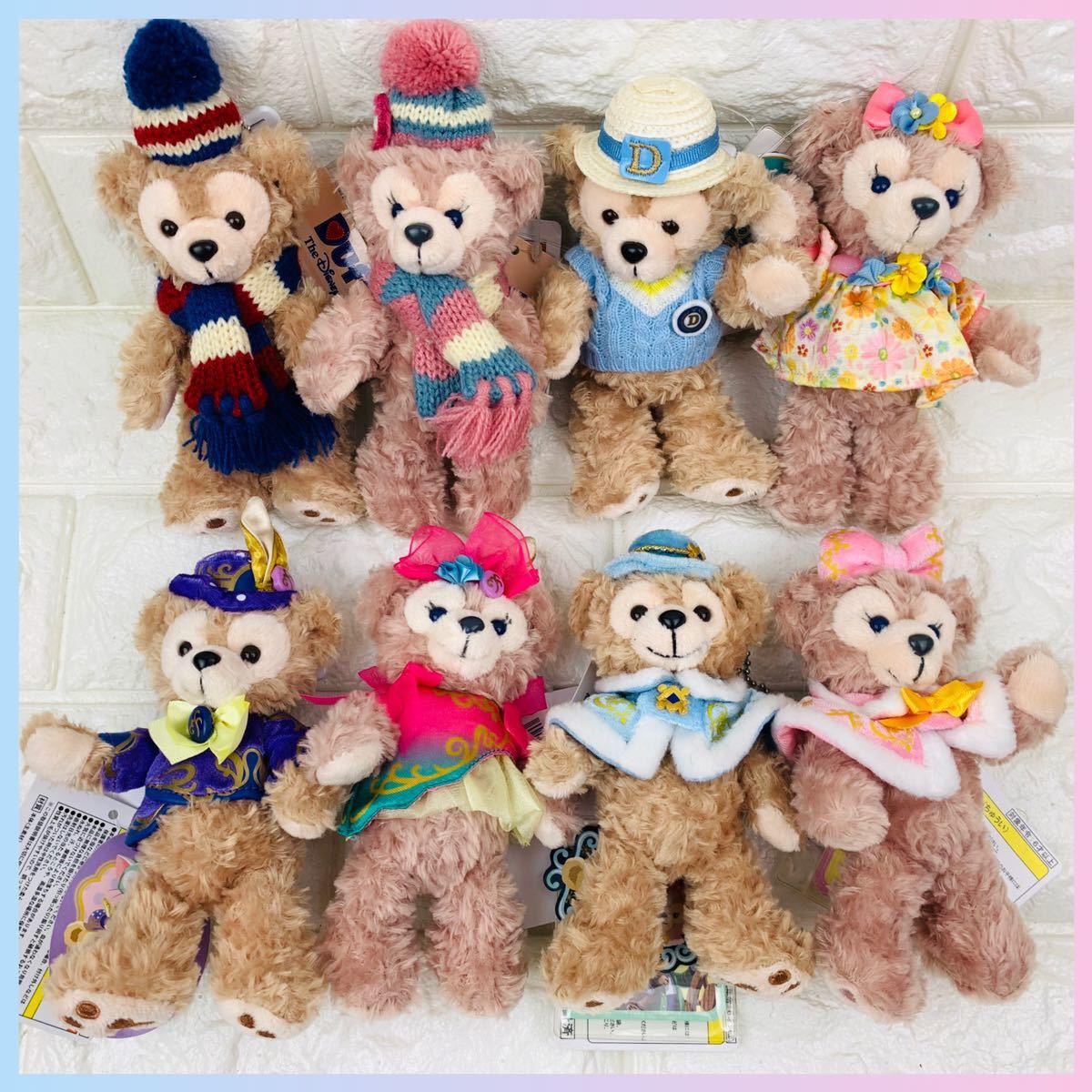 ダッフィー シェリーメイ「ぬいぐるみバッジ 8点セット」【ライスタ 