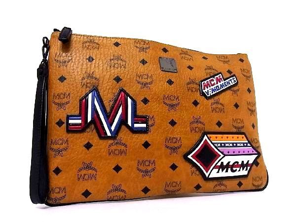 1円 □美品□ MCM エムシーエム モノグラム ヴィセトス柄 レザー 