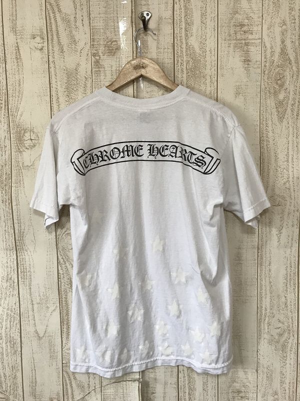 761☆【USA製】CHROME HEARTS クロムハーツ 星柄プリント ポケットT 