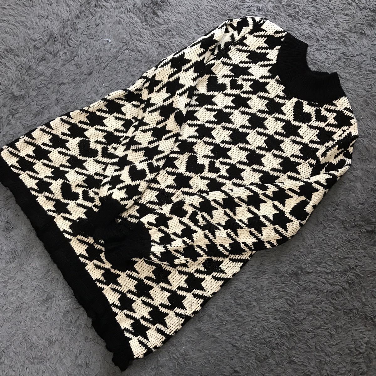アンドラブ&LOVE masamisatomi千鳥ハートのジャガードニットプル