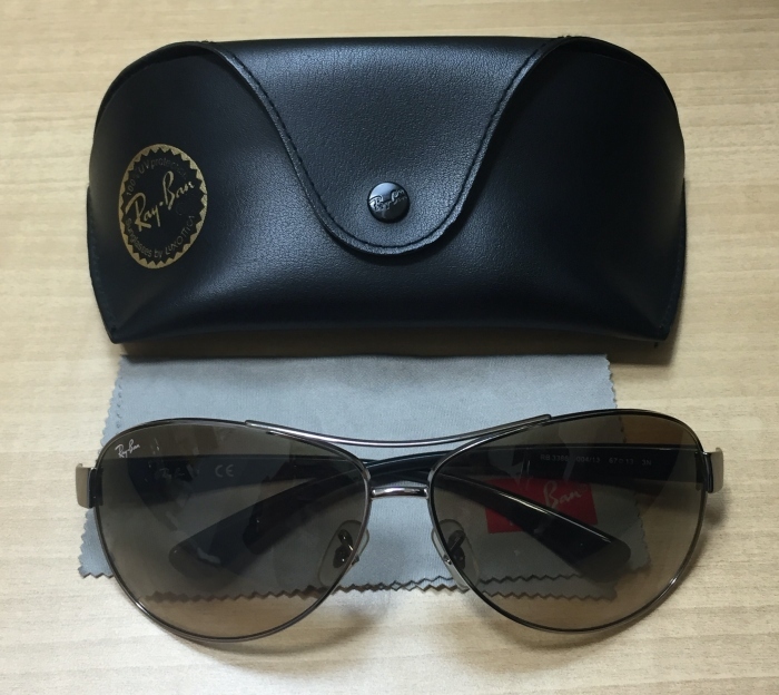 レイバン　サングラス　RB3386　004/13　パイロットシェイプ　ダブルブリッジ　ガンメタル　ブラウングラディエント　RayBan　